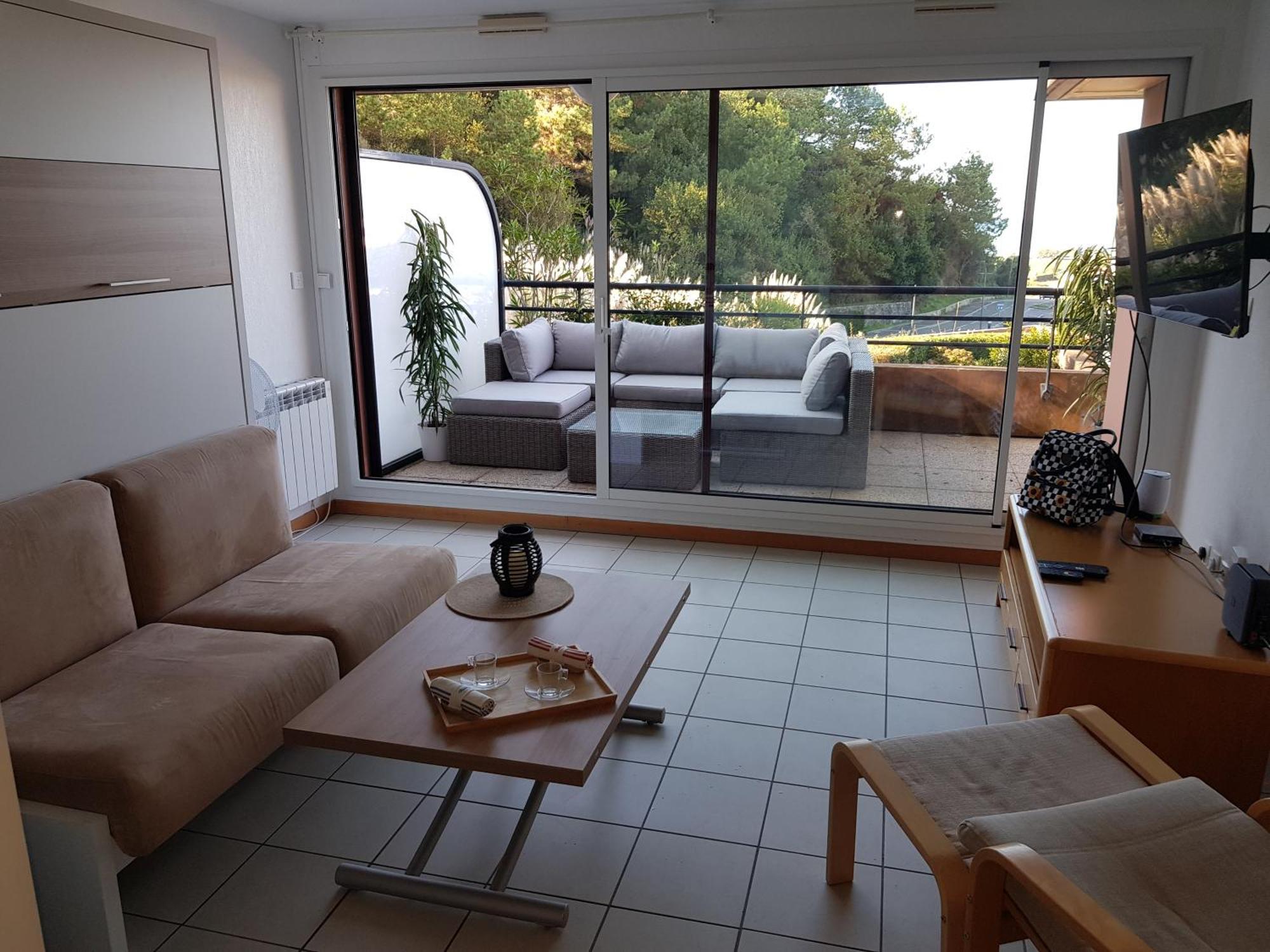 Studio Dans Residence De Standing Avec Parking Et Sa Terrasse Vue Mer Bidart Exterior foto